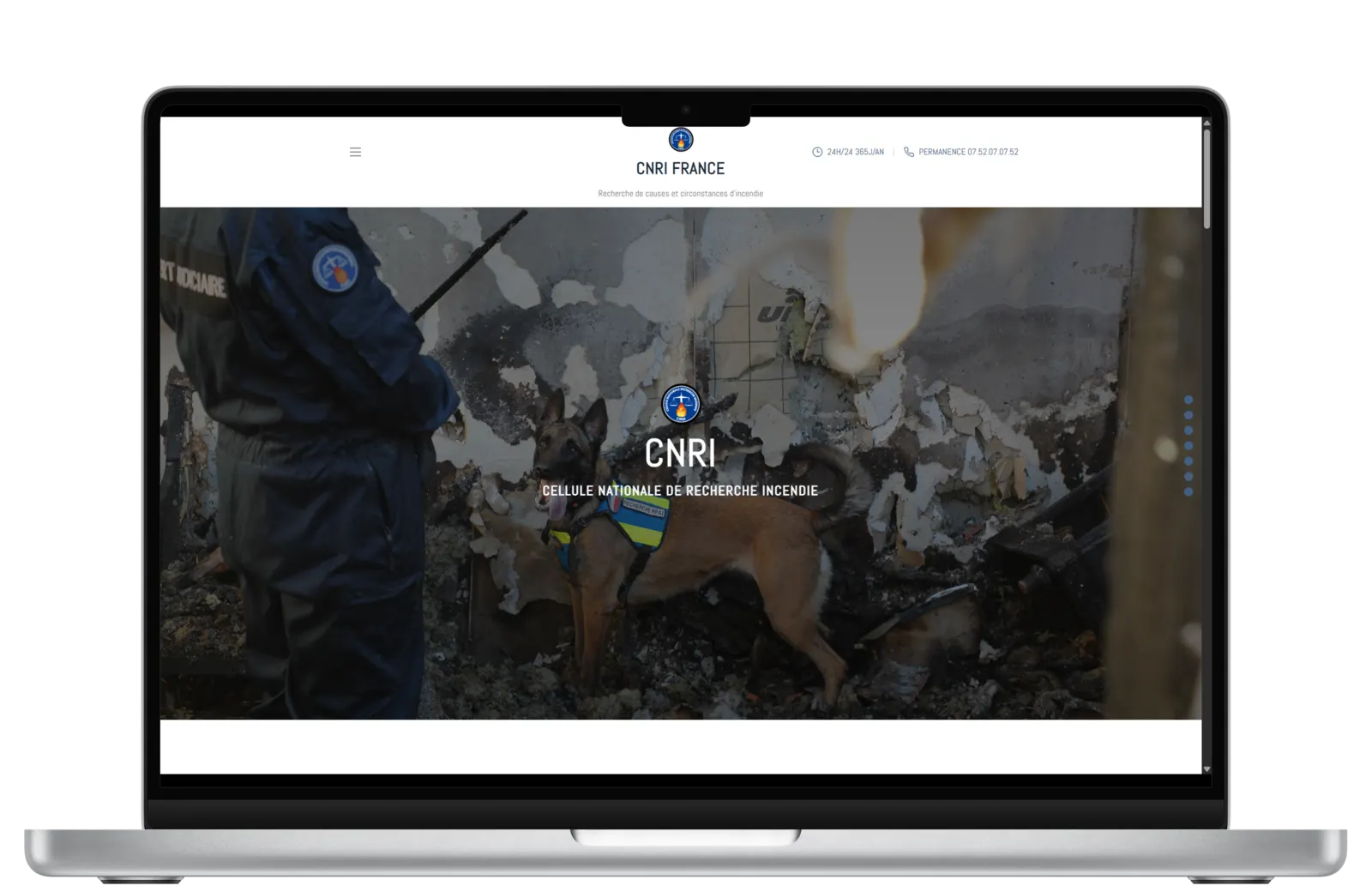 Capture du site CNRI Expertise réalisé par WeSite